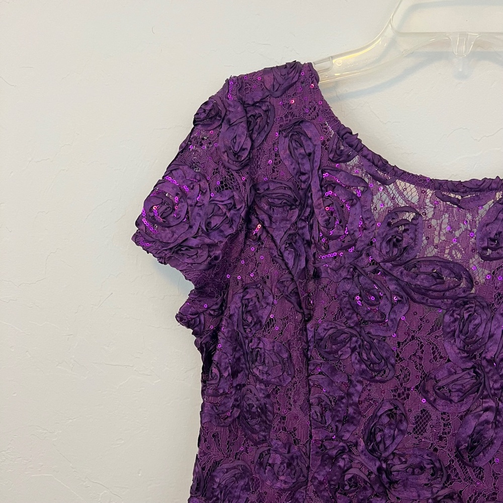 NWT Alex Evenings Formal Dress Rosette A Line Gown - Picture 5 of 15